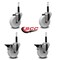 Service Caster 4'' Nylon Wheel Swivel 3/4'' Expanding Stem Caster Set 2 Brakes, 4PK SCC-EX20S414-NYS-2-PLB-2-34 - alternate 4